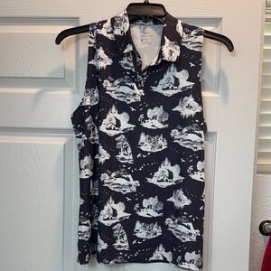 Nike Navy and Women’s Dry Fit Golf Polo Women’s Large